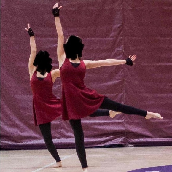 Red V-Neck Skater Dress - Picture 2 of 3